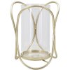 Mauro Ferretti Portacandele Glox Ø16x21.5cm oro vetro moderno