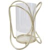 Mauro Ferretti Portacandele Glox Ø16x21.5cm oro vetro moderno