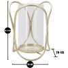 Mauro Ferretti Portacandele Glox Ø16x21.5cm oro vetro moderno