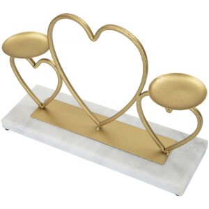 Mauro Ferretti Candeliere a Cuore per 2 Candele 30x9x20...