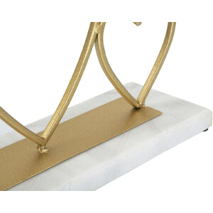 Mauro Ferretti Candeliere a Cuore per 2 Candele 30x9x20 cm oro