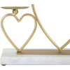 Mauro Ferretti Candeliere a Cuore per 2 Candele 30x9x20 cm oro