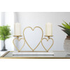 Mauro Ferretti Candeliere a Cuore per 2 Candele 30x9x20 cm oro
