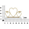 Mauro Ferretti Candeliere a Cuore per 2 Candele 30x9x20 cm oro