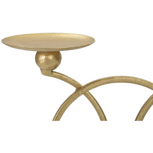 Mauro Ferretti Candeliere Infinito per 2 candele 30x9x20 cm oro