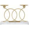 Mauro Ferretti Candeliere Infinito per 2 candele 30x9x20 cm oro