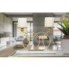 Mauro Ferretti Candeliere Infinito per 2 candele 30x9x20 cm oro