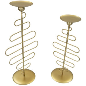 Mauro Ferretti Candeliere Alid – Set da 2 25x16x51 cm & 20x16x43 cm oro
