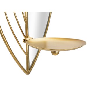 Portacandele da parete Foglia Mauro Ferretti – Set da 2 18x13x41 cm & 15x13x35 cm oro
