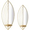 Portacandele da parete Foglia Mauro Ferretti – Set da 2 18x13x41 cm & 15x13x35 cm oro