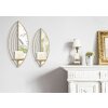 Portacandele da parete Foglia Mauro Ferretti – Set da 2 18x13x41 cm & 15x13x35 cm oro