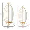 Portacandele da parete Foglia Mauro Ferretti – Set da 2 18x13x41 cm & 15x13x35 cm oro