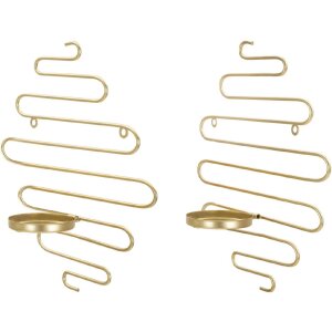 Mauro Ferretti Candeliere da parete Alid set di 2 33x10x34 cm oro