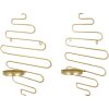 Mauro Ferretti Candeliere da parete Alid set di 2 33x10x34 cm oro