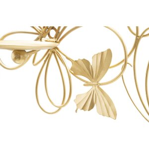Mauro Ferretti Candeliere a parete a farfalla 3 luci 61x12x34 cm oro