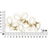 Mauro Ferretti Candeliere a parete a farfalla 3 luci 61x12x34 cm oro