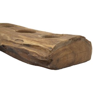 Mauro Ferretti Candeliere in teak 4 luci 51x14x6 cm marrone