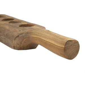Mauro Ferretti Candeliere in teak 4 luci 51x14x6 cm marrone