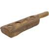Mauro Ferretti Candeliere in teak 4 luci 51x14x6 cm marrone