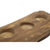 Mauro Ferretti Candeliere in teak 4 luci 51x14x6 cm marrone