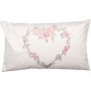 Clayre & Eef SLF36 Copricuscino 30x50 cm Beige Rose Heart Country Style