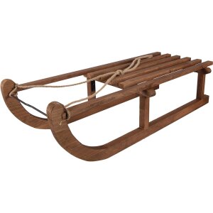 Clayre & Eef Slitta decorativa in legno marrone...