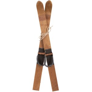 Clayre & Eef Decorazione Sci Set 2 Legno Marrone...