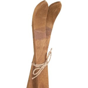 Clayre & Eef Decorazione Sci Set 2 Legno Marrone Ferro 60 cm Stile Vintage Retro