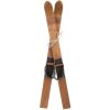 Clayre & Eef Decorazione Sci Set 2 Legno Marrone Ferro 60 cm Stile Vintage Retro