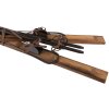 Sci decorativi Clayre & Eef con bastoncini da sci in legno marrone vintage in ferro 24x10x90 cm