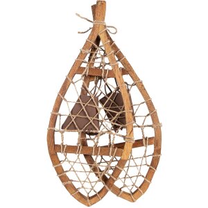 Clayre & Eef Decorazione Ciaspole Legno Marrone Set di 2 55x22x5 cm