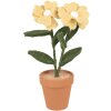 Clayre & Eef fiore decorativo giallo 8x8x26 cm stile country tessuto su plastica