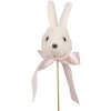 Clayre & Eef Pianta Plug Rabbit Bianco Rosa 7x7x33 cm