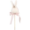 Clayre & Eef Pianta Plug Rabbit Bianco Rosa 7x7x33 cm