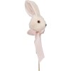 Clayre & Eef Pianta Plug Rabbit Bianco Rosa 7x7x33 cm