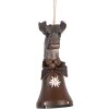 Clayre & Eef campanaccio decorativo in legno retro in ferro 7x8x15 cm stile vintage