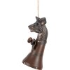 Clayre & Eef campanaccio decorativo in legno retro in ferro 7x8x15 cm stile vintage