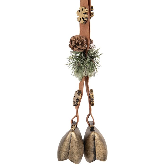 Campanello Clayre & Eef in stile country marrone verde 8x12x50 cm