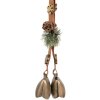 Campanello Clayre & Eef in stile country marrone verde 8x12x50 cm