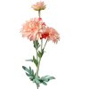 Fiore artificiale Clayre & Eef Rosa Verde 75 cm Fiore decorativo in plastica