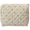 Juleeze JZTB0088 Borsa da toilette Beige con motivo a rose 25x5x22 cm Cotone