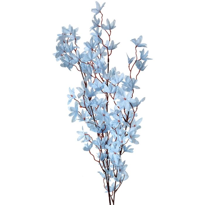 Clayre & Eef ramo decorativo fiori blu 110 cm decorazione in plastica per vasi