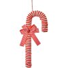 Targhetta natalizia Clayre & Eef candy cane rosso bianco 12x4x36 cm