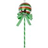 Clayre & Eef Lecca-lecca natalizio Ø9x25cm Verde Rosso Plastica