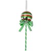 Clayre & Eef Lecca-lecca natalizio Ø9x25cm Verde Rosso Plastica