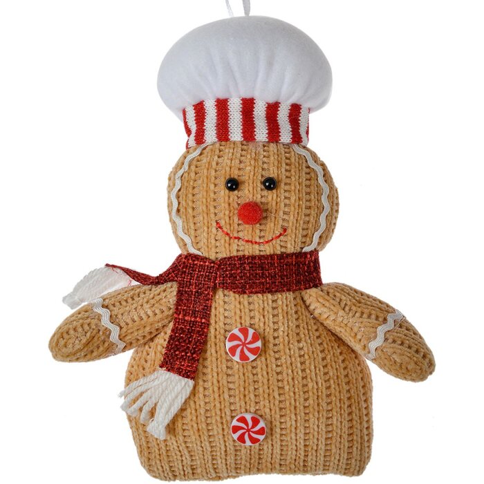 Clayre & Eef 66117 Decorazione Omino di pan di zenzero marrone 15x4x21 cm