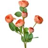 Clayre & Eef 6PL0379 Fiore artificiale Rosa Verde 60 cm Ramo decorativo in plastica