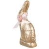 Clayre & Eef coniglio decorativo oro 11x5x22 cm fiocco in plastica tessile