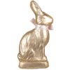 Clayre & Eef coniglio decorativo oro 11x5x22 cm fiocco in plastica tessile