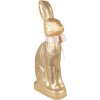 Clayre & Eef coniglio decorativo color oro 22x8x40 cm tessuto plastica